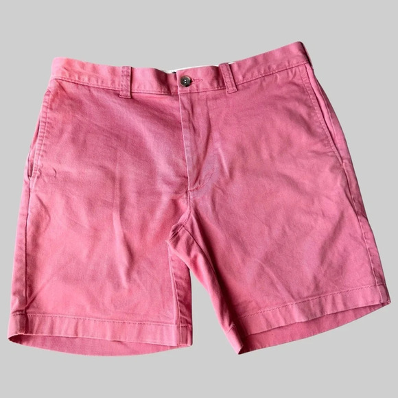J.CREW Mercantile Flex Chino Shorts Pink 7" Inseam Above  Knee Preppy - Picture 1 of 13